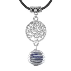Амулет Дерево жизни с нат.камнем Содалит MKA-4009-15