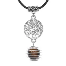 Амулет Дерево жизни с нат.камнем Тигровый глаз MKA-4009-16