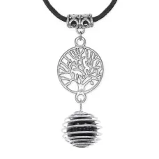 Амулет Дерево жизни с нат.камнем Черный агат MKA-4009-18