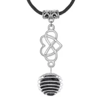 Амулет Бесконечная любовь с нат.камнем Лава MKA-4010-05