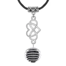 Амулет Бесконечная любовь с нат.камнем Лава MKA-4010-05