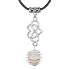 Амулет Бесконечная любовь с синт.камнем Лунный камень MKA-4010-07