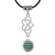 Амулет Бесконечная любовь с синт.камнем Малахит MKA-4010-08