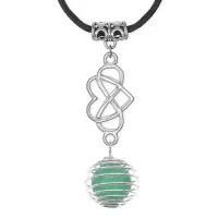 Амулет Бесконечная любовь с нат.камнем Нефрит MKA-4010-10