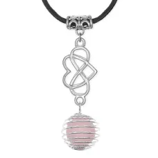 Амулет Бесконечная любовь с нат.камнем Розовый кварц MKA-4010-12