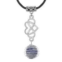 Амулет Бесконечная любовь с нат.камнем Содалит MKA-4010-15