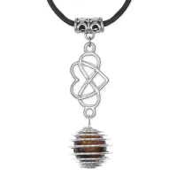 Амулет Бесконечная любовь с нат.камнем Тигровый глаз MKA-4010-16