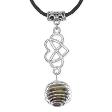 Амулет Бесконечная любовь с нат.камнем Унакит MKA-4010-17