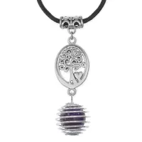 Амулет Дерево жизни с нат.камнем Аметист MKA-4012-01