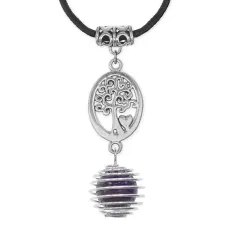 Амулет Дерево жизни с нат.камнем Аметист MKA-4012-01