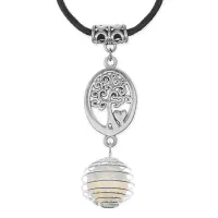 Амулет Дерево жизни с синт.камнем Лунный камень MKA-4012-07