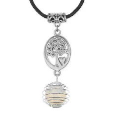 Амулет Дерево жизни с синт.камнем Лунный камень MKA-4012-07