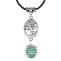 Амулет Дерево жизни с нат.камнем Нефрит MKA-4012-10