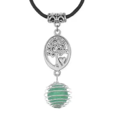 Амулет Дерево жизни с нат.камнем Нефрит MKA-4012-10