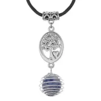 Амулет Дерево жизни с нат.камнем Содалит MKA-4012-15