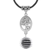 Амулет Дерево жизни с нат.камнем Черный агат MKA-4012-18