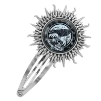 Заколка Ворон на черепе HZG-0203