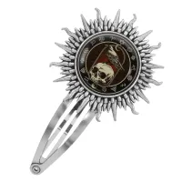 Заколка Ворон на черепе HZG-0239