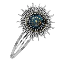 Заколка Астрологическая мандала HZG-0478