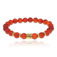 Браслет Знаки Зодиака - Скорпион с натамнем Сердолик 8мм