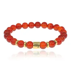 Браслет Знаки Зодиака - Скорпион с натамнем Сердолик 8мм