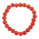 Браслет из стекла, 8мм, цвет красный BS744-02