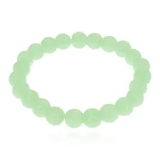 Браслет из стекла, 8мм, цвет светло-зеленый BS744-04