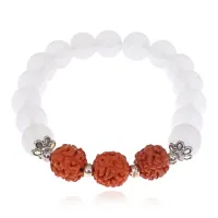 Браслет с бусинами из рудракши, 10мм BS749