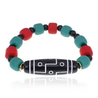 Браслет с бусиной Дзи 9 глаз (имитация) BS750