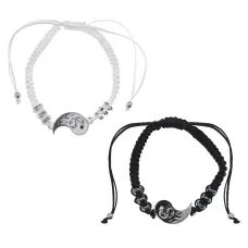 Плетеные парные браслеты Инь-Ян BS755