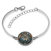 Браслет металлический Волчица BSI-0057