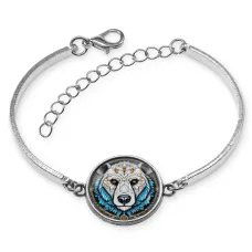 Браслет металлический Медведь BSI-0065