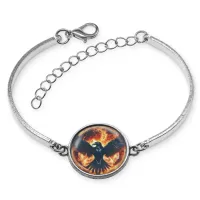 Браслет металлический Огненный ворон BSI-0076