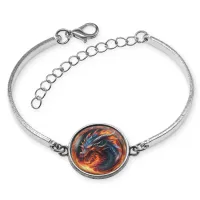 Браслет металлический Огненный дракон BSI-0077
