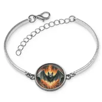 Браслет металлический Огненная летучая мышь BSI-0085