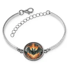 Браслет металлический Огненная летучая мышь BSI-0085