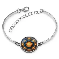 Браслет металлический Космический цветок жизни BSI-0121