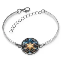 Браслет металлический Шестиконечная звезда BSI-0131