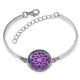 Браслет металлический Сиреневый цветок жизни BSI-0132