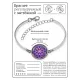 Браслет металлический Сиреневый цветок жизни BSI-0132