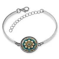Браслет металлический Винтажный цветок жизни BSI-0136