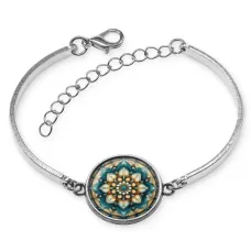 Браслет металлический Винтажный цветок жизни BSI-0136
