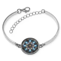 Браслет металлический Неоновая восьмиконечная звезда BSI-0140