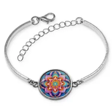 Браслет металлический Яркий цветок жизни BSI-0141