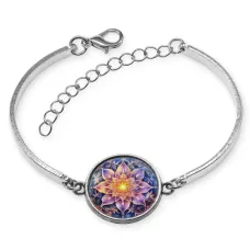 Браслет металлический Лотос - цветок жизни BSI-0145