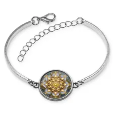 Браслет металлический Золотая геометрия BSI-0148