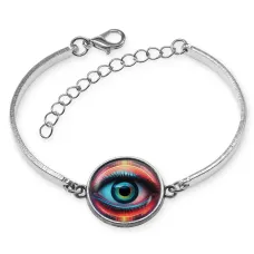Браслет металлический Око неон BSI-0159