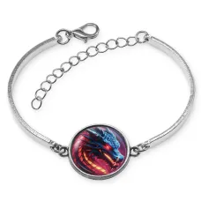 Браслет металлический Дракон неон BSI-0160