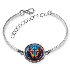 Браслет металлический Змея неон BSI-0163