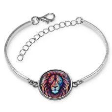 Браслет металлический Лев неон BSI-0167